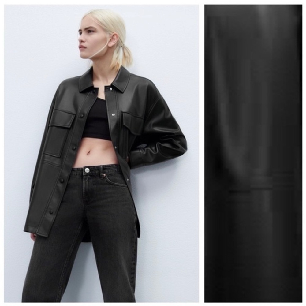Zara Oversized Leather Shacket